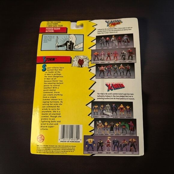 Vintage 1992 ToyBiz Uncanny X-Men Power Glow Storm Gray Action Figure Sealed C1 - Picture 3 of 5